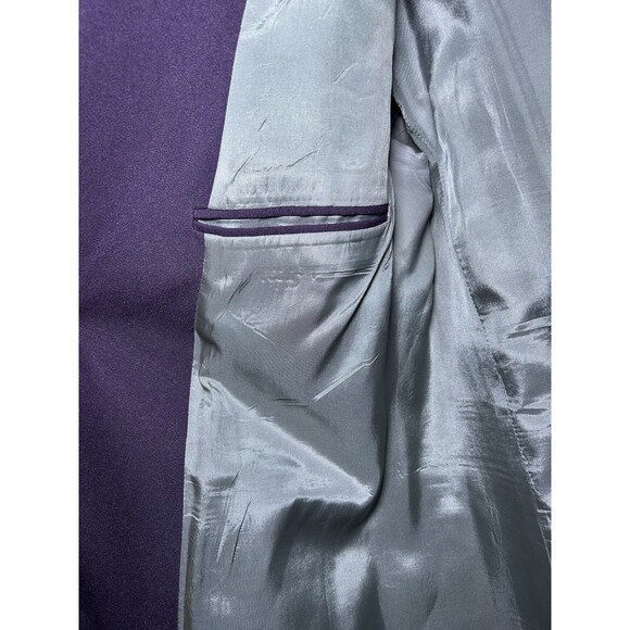 Stacy Adam’s Men’s Long Sleeve 4 Button Blazer Deep Purple Size 44R NWOT - Picture 5 of 7
